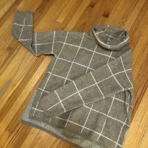 Madewell Beige check Turtleneck